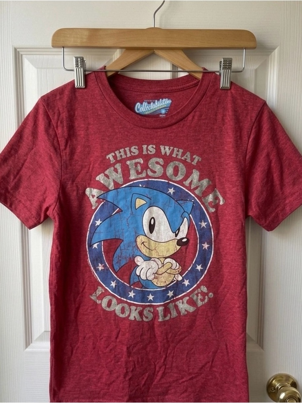 Old Navy Collectabilitees Boys Small (6-7) Sonic the Hedgehog Red Graphic Tee -